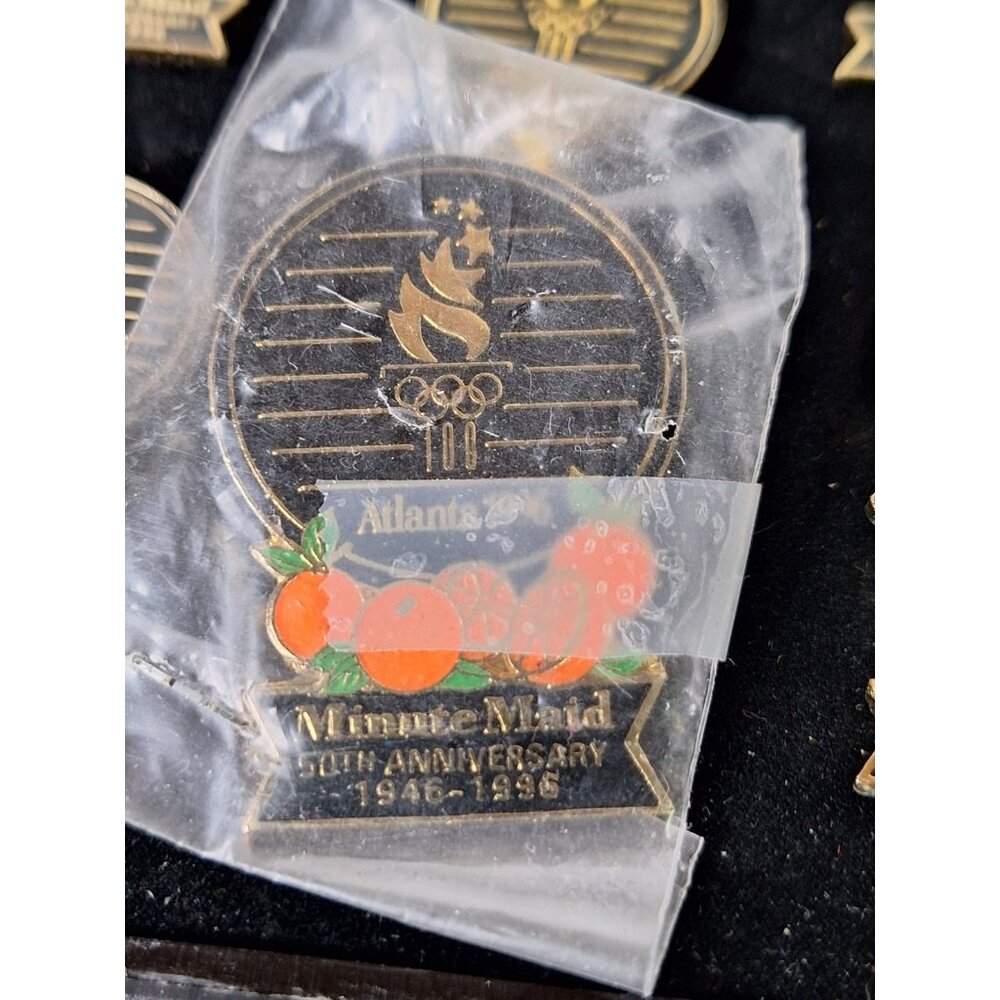 Minute Maid 50th Anniversary Atlanta 1996 Olympic Pin Set New - Picture 8 of 12